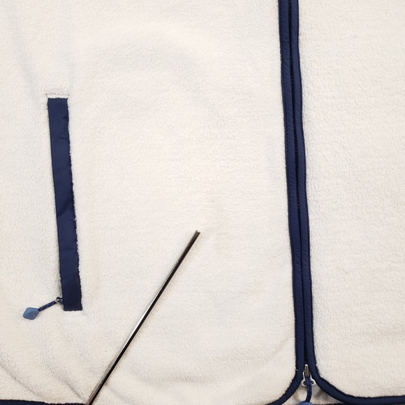 Peter Millar Seaside Fleece Vest Mens Large White Spanish Oaks Acorn - Picture 4 of 15